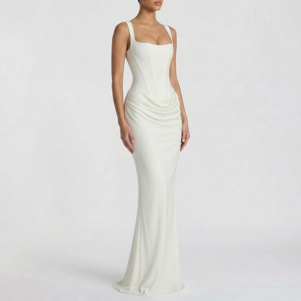 Corsina  - Structured Formal Corset Maxi Dress Formal Evening Events