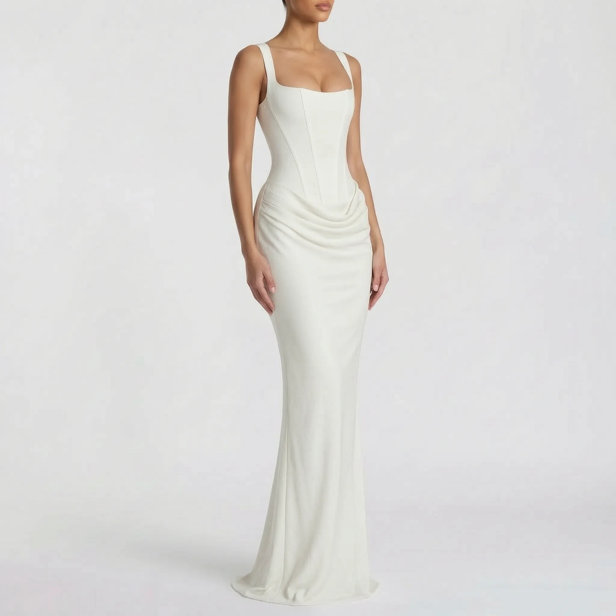 Corsina  - Structured Formal Corset Maxi Dress Formal Evening Events