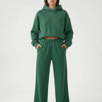 Coziya  - Minimalist Hooded Tracksuit Set Weekend Lounging