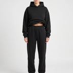 Coziya  - Minimalist Hooded Tracksuit Set Weekend Lounging