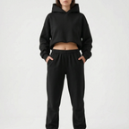Coziya  - Minimalist Hooded Tracksuit Set Weekend Lounging