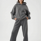 Coziya  - Minimalist Hooded Tracksuit Set Weekend Lounging