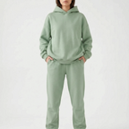 Coziya  - Minimalist Hooded Tracksuit Set Weekend Lounging