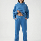 Coziya  - Minimalist Hooded Tracksuit Set Weekend Lounging