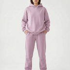 Coziya  - Minimalist Hooded Tracksuit Set Weekend Lounging