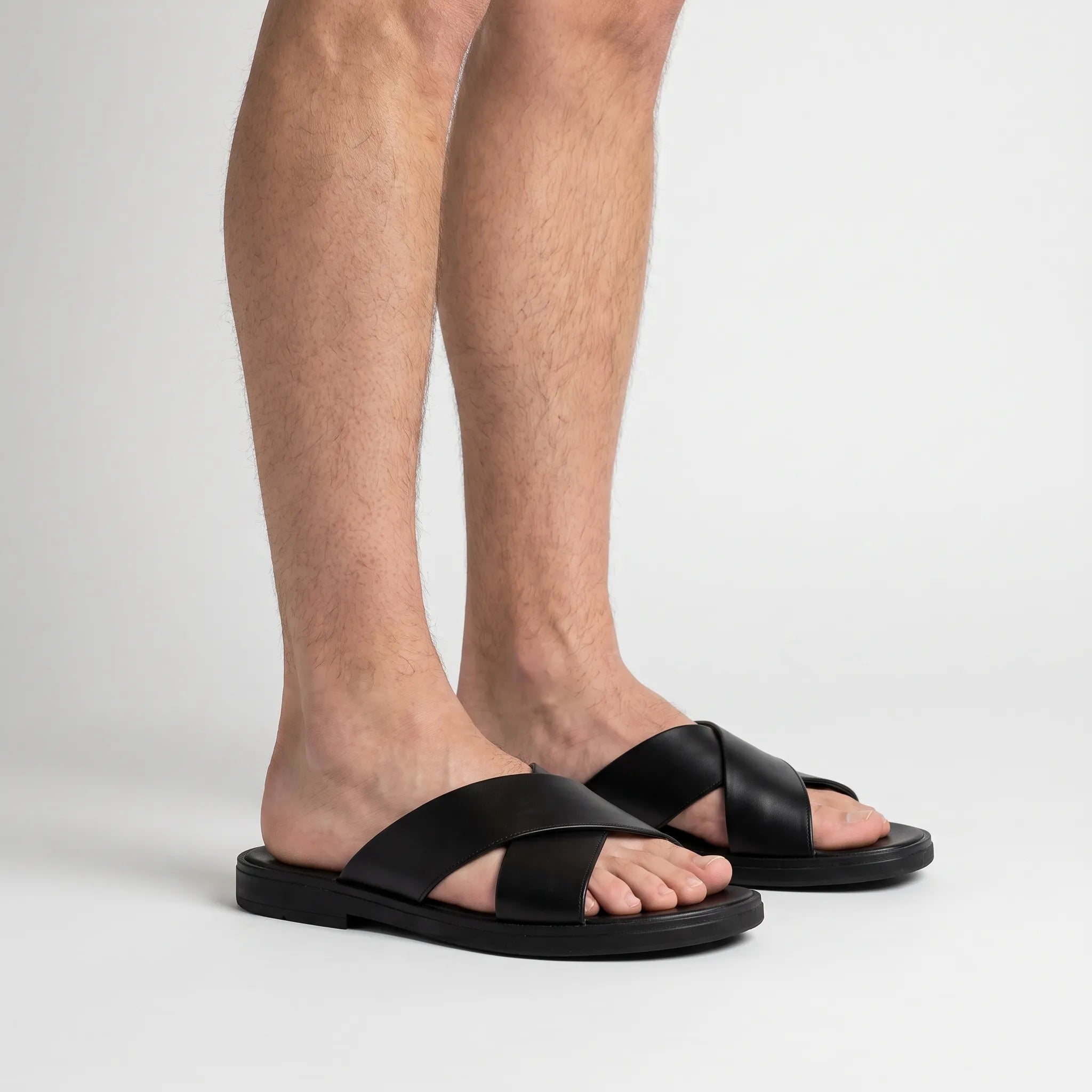 CrossWalk  - Men's Cross Strap Slide Sandals Summer Holidays