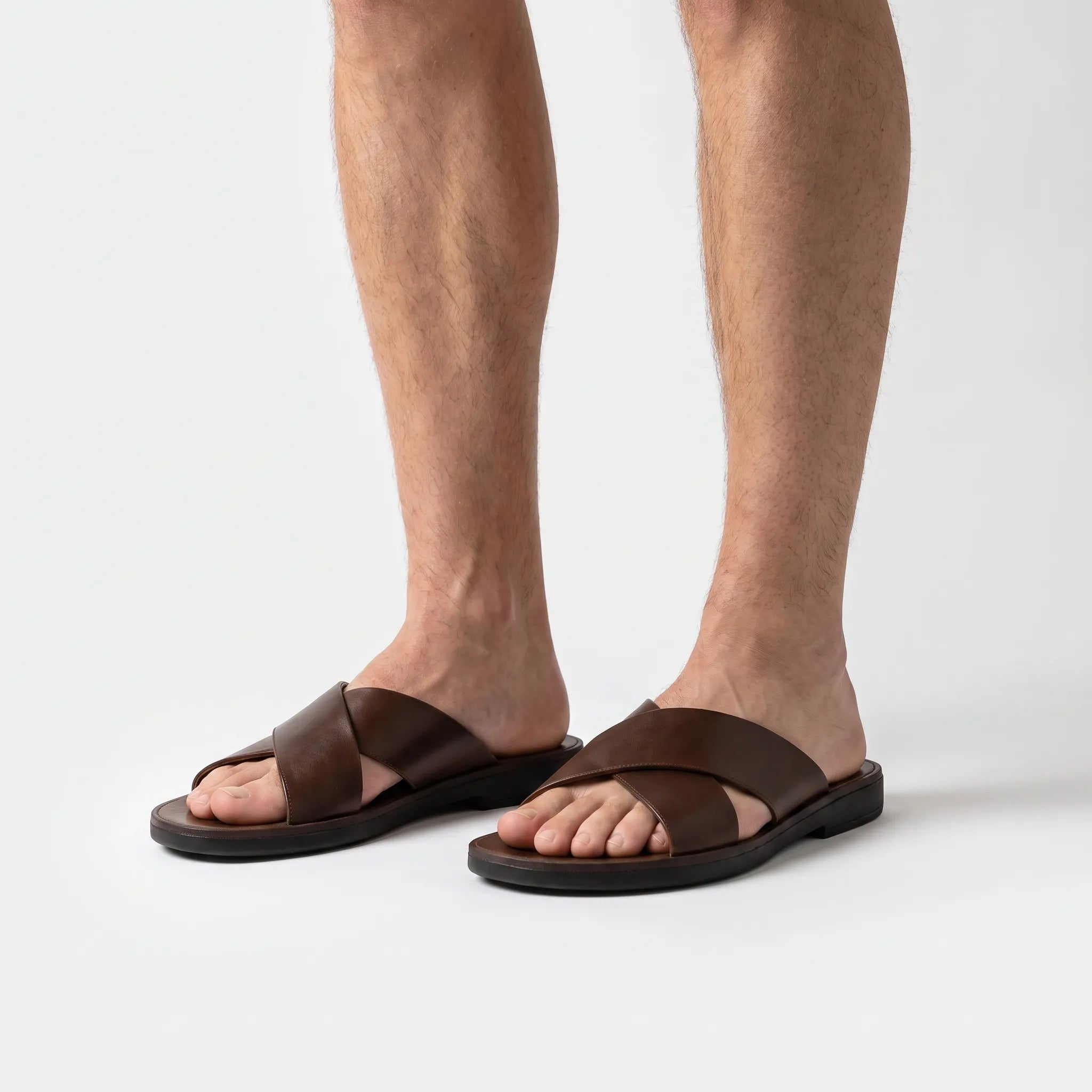 CrossWalk  - Men's Cross Strap Slide Sandals Summer Holidays