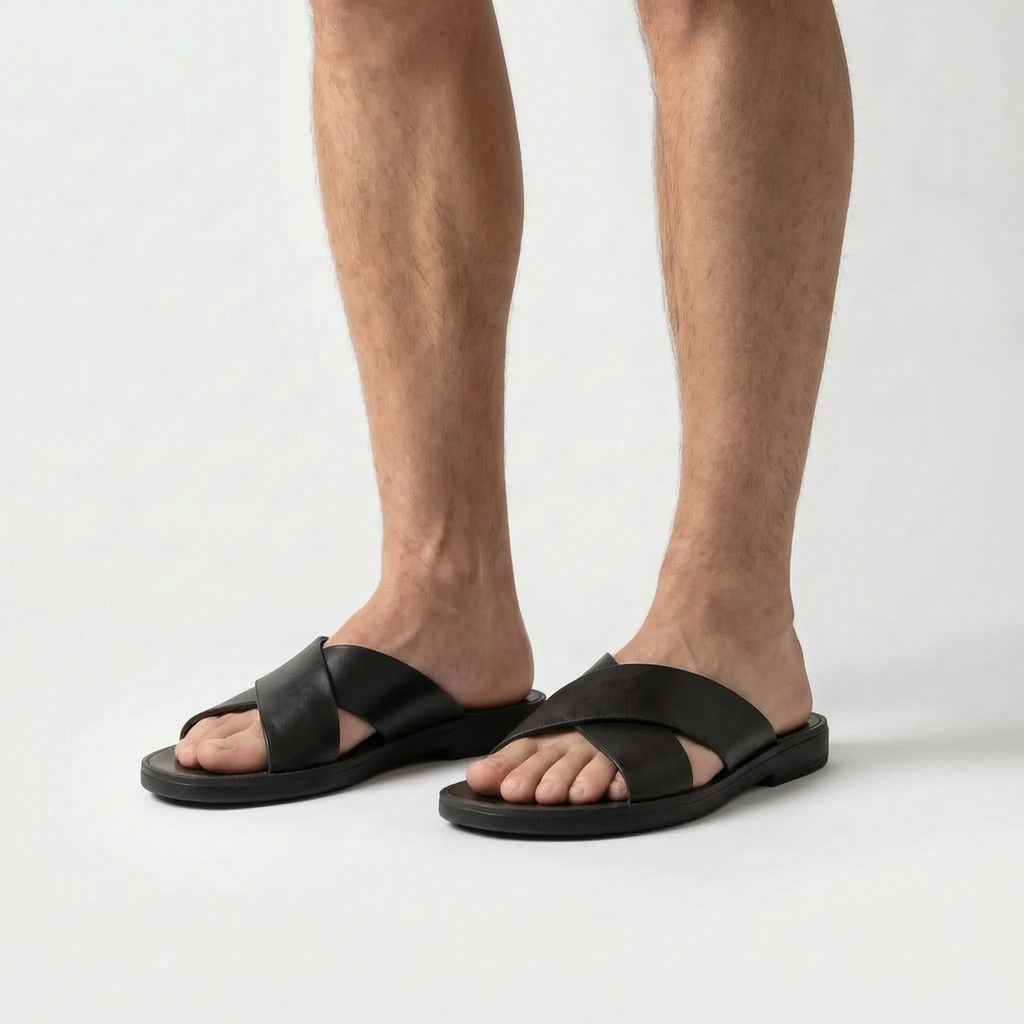 CrossWalk  - Men's Cross Strap Slide Sandals Summer Holidays