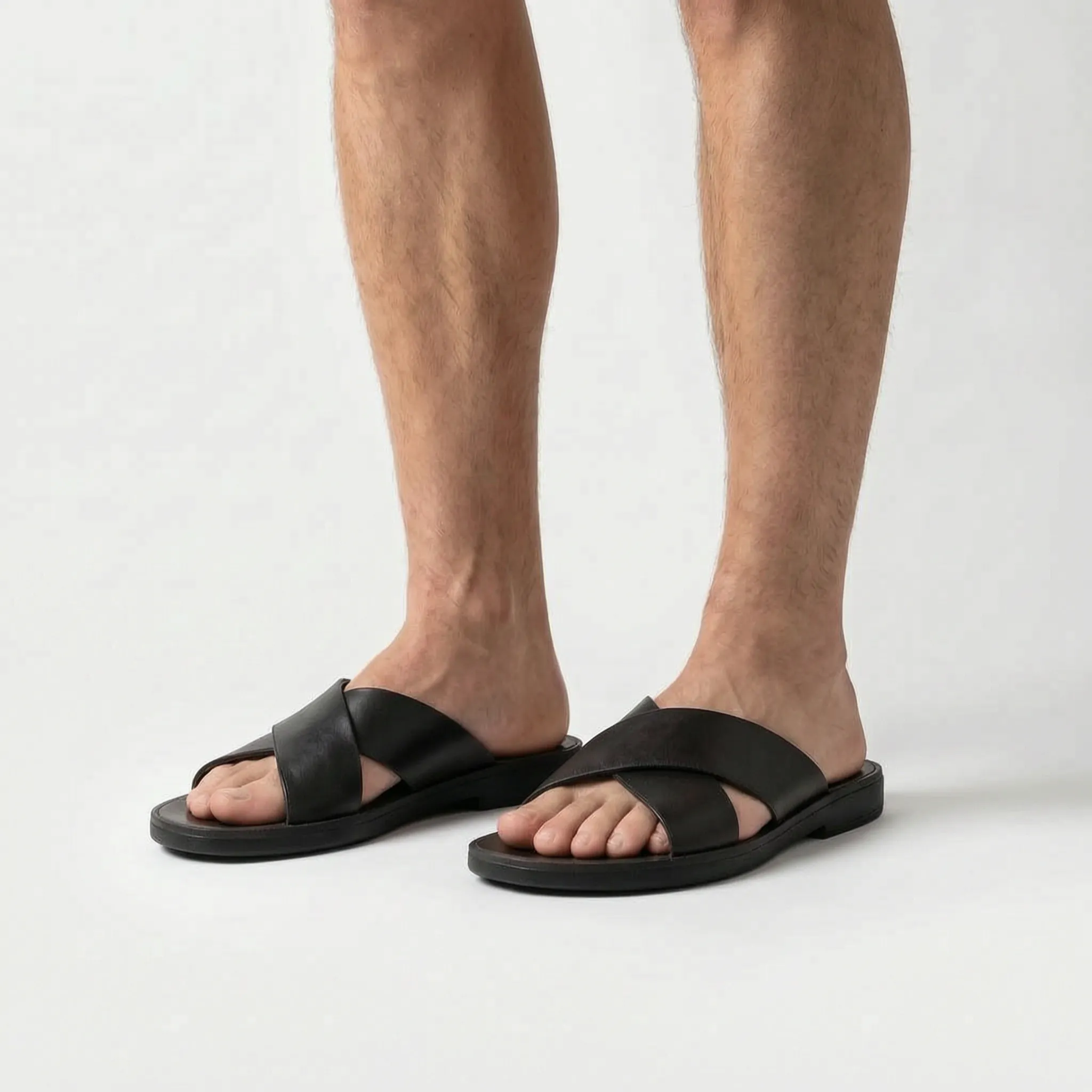 CrossWalk  - Men's Cross Strap Slide Sandals Summer Holidays