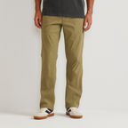 Men's straight leg chino trousers shown in multiple colours
