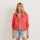 Women's full-zip hoodie with drawstring hood and front pouch pockets