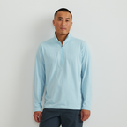 Men's long-sleeve mock neck half-zip sweatshirt