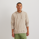 Men's long-sleeve slub hoodie with drawstring hood