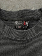 Dark graphic sweatshirt with contrasting front figure design