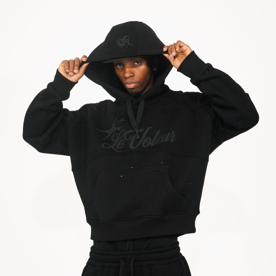 Unisex hooded sweatshirt and matching joggers with script graphic branding
