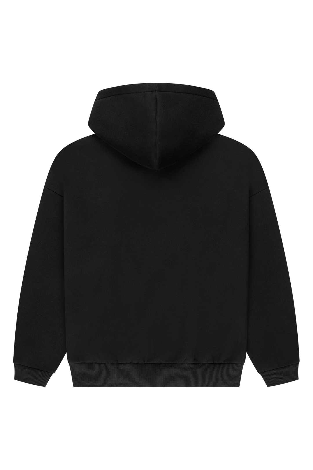 Women's black cropped hoodie with pink chest logo