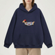 Daxley  - Oversized White Hoodie With Dog Motif Weekend Lounging