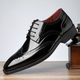 Men's multi-colour lace-up brogue dress shoes with perforated wingtip detailing