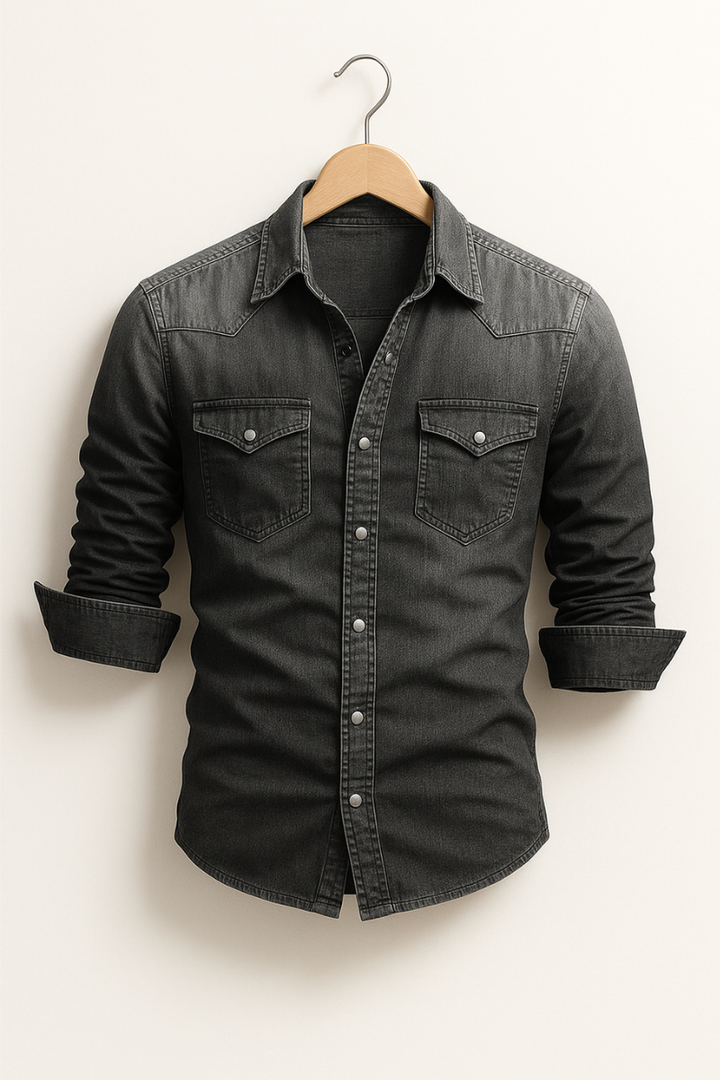 Men's Washed Denim Shirt