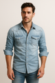 Men's Washed Denim Shirt
