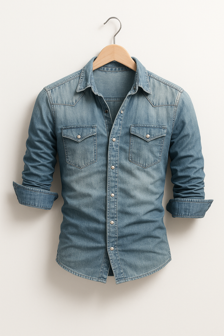 Men's Washed Denim Shirt