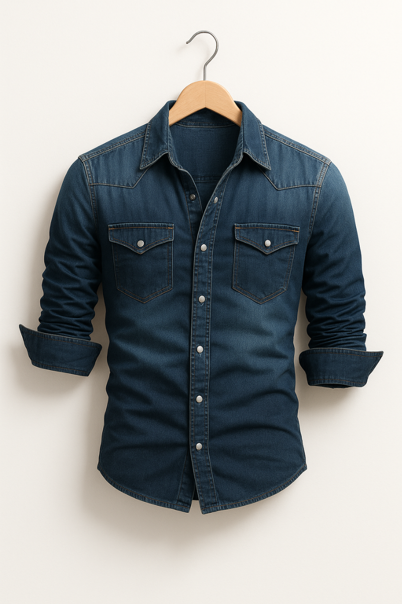Men's Washed Denim Shirt