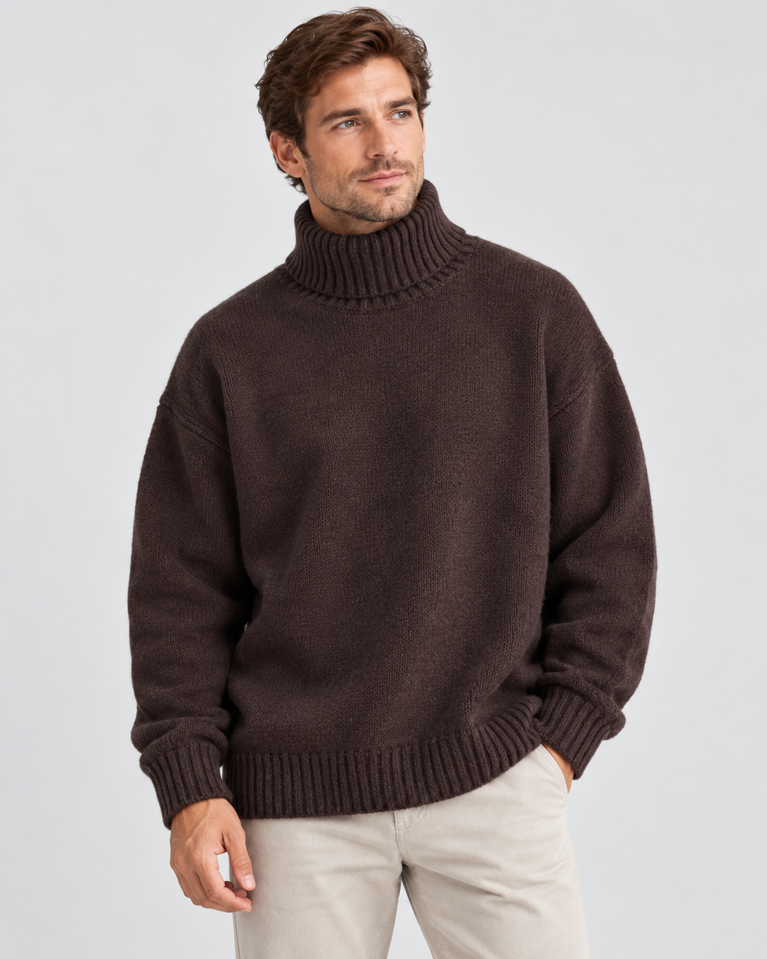 Men's Oversized Roll Neck Jumper