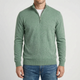 Men's long-sleeve quarter-zip jumper with mock neck and ribbed trims
