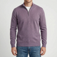 Men's long-sleeve quarter-zip jumper with mock neck and ribbed trims