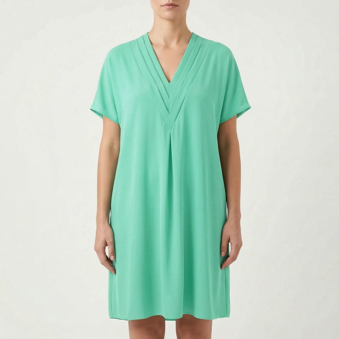 DrapeVibe  - V-Neck Batwing Cocktail Dress Evening Events