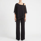 Drapeva  - Asymmetrical Draped Two-Piece Co-Ord Set Attending Evening Events