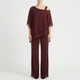 Drapeva  - Asymmetrical Draped Two-Piece Co-Ord Set Attending Evening Events