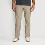 Men's straight leg chino trousers shown in multiple colours