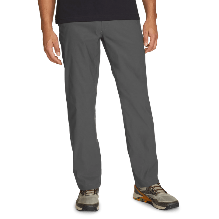 Men's straight leg chino trousers shown in multiple colours