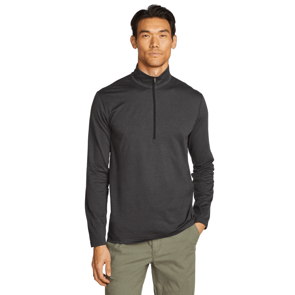 Men's long-sleeve mock neck half-zip sweatshirt