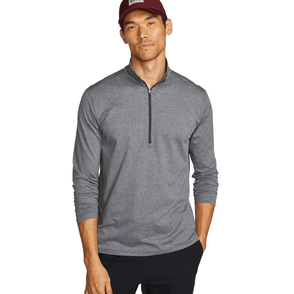 Men's long-sleeve mock neck half-zip sweatshirt