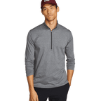 Men's long-sleeve mock neck half-zip sweatshirt