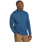 Men's long-sleeve mock neck half-zip sweatshirt