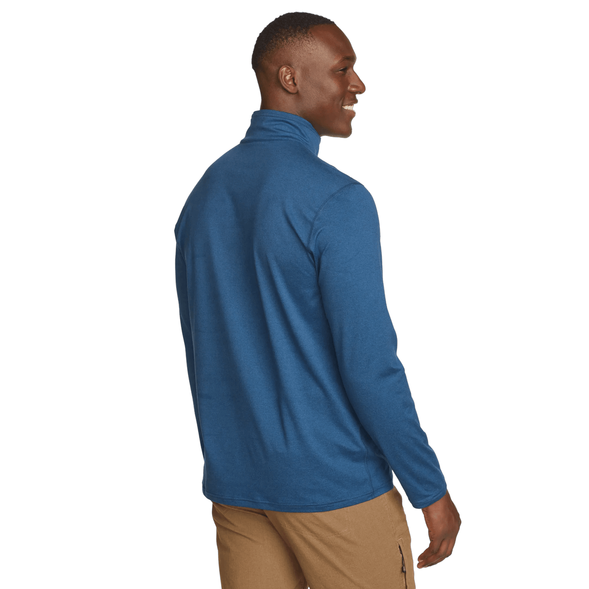 Men's long-sleeve mock neck half-zip sweatshirt
