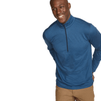 Men's long-sleeve mock neck half-zip sweatshirt