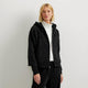 Women's full-zip hoodie with drawstring hood and front pouch pockets