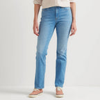 Women's high-rise bootcut jeans with five-pocket design