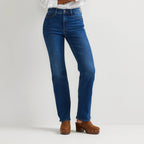 Women's high-rise bootcut jeans with five-pocket design