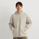 Men's plain pullover hoodie with drawstring hood and front kangaroo pocket