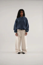 Women's hooded sweatshirt with tonal chest lettering