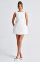 Women's Structured Mini Dress with Oversized Bow Back