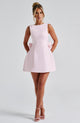 Women's Structured Mini Dress with Oversized Bow Back