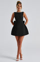 Women's Structured Mini Dress with Oversized Bow Back