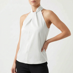 Elegra  - Smooth High-Neck Halter Top Evening Dinner Events
