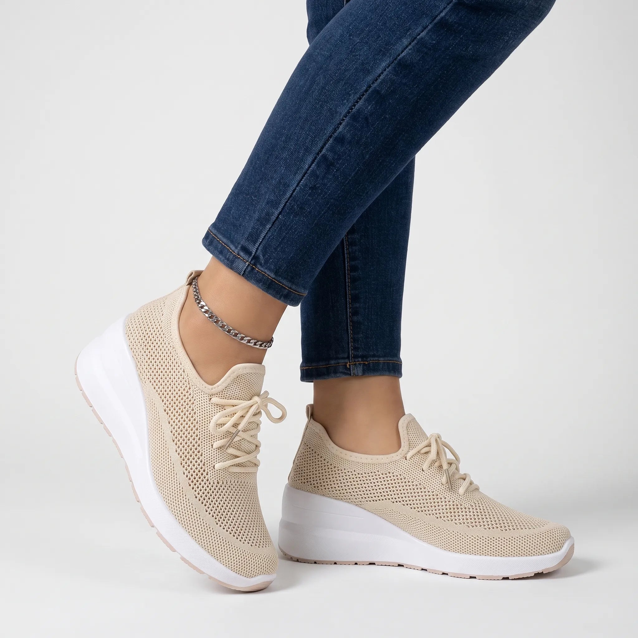 Elevata  - Casual Wedge Platform Trainers Casual Daily Wear